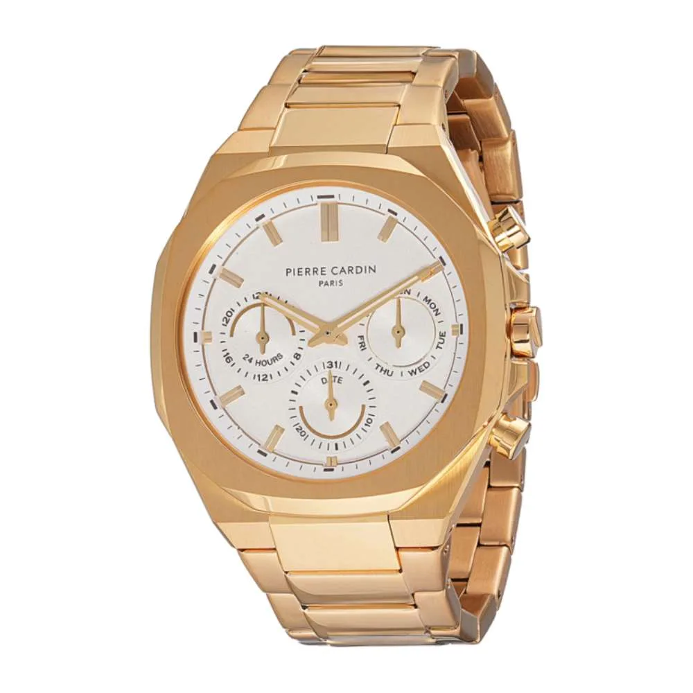 Pierre Cardin Elysee chrono gold white dial