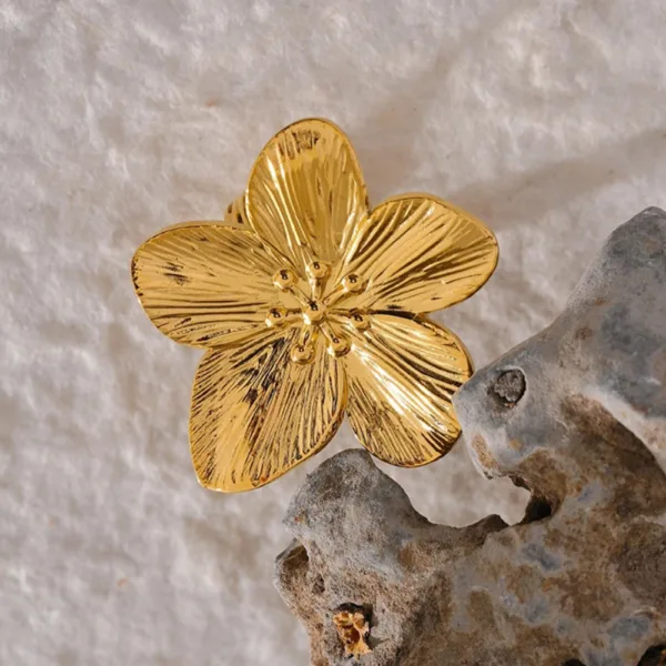 Xρυσό δαχτυλίδι pretty flower