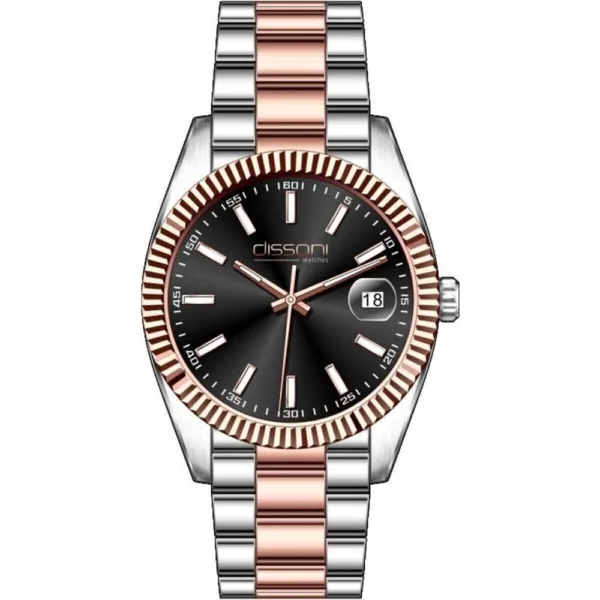 Dissoni Classy date two tone black dial