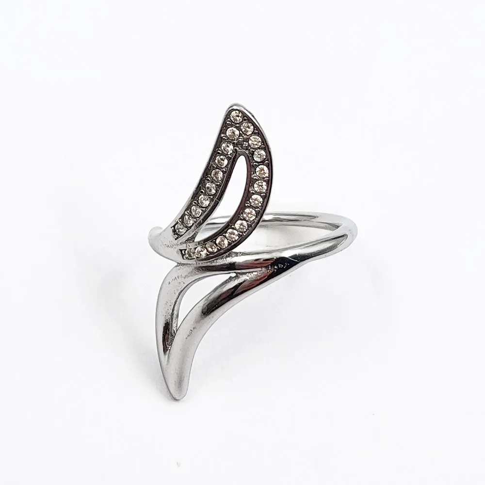 Double omnia silver ring
