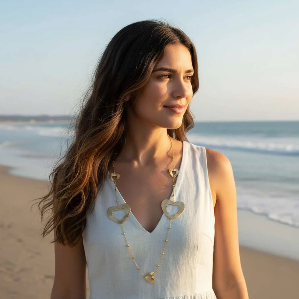 Χρυσές καρδιές κρεμαστό