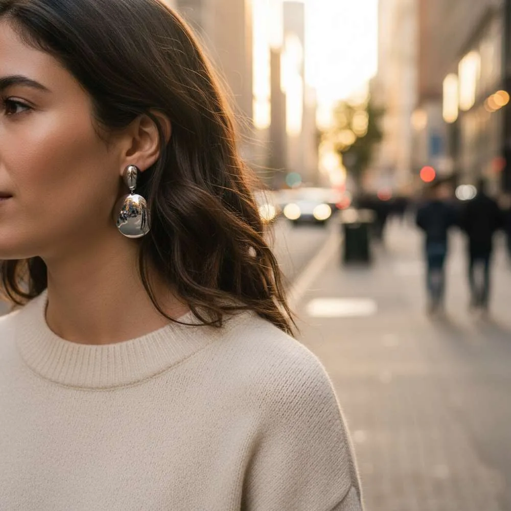 Janet steel earrings