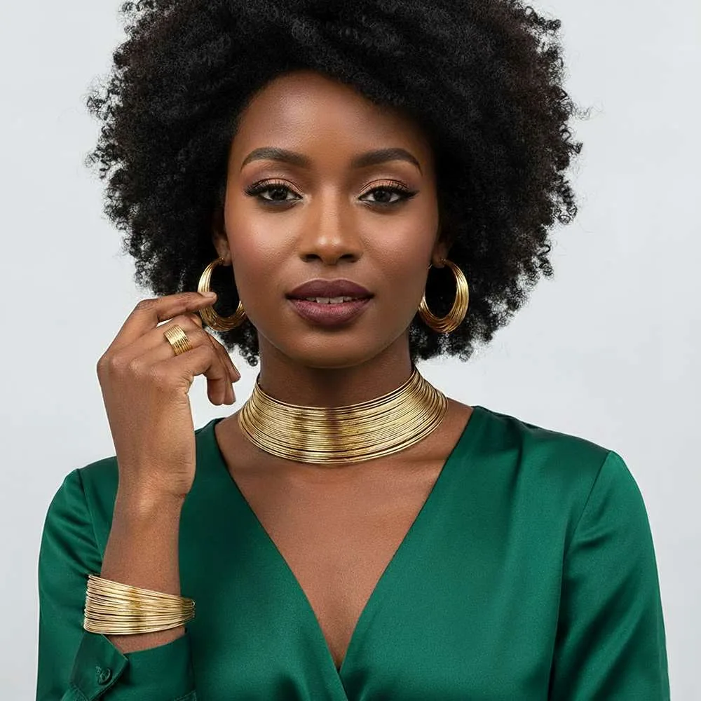 Unique σετ βραχιόλι κολιέ σκουλαρίκια δαχτυλίδι