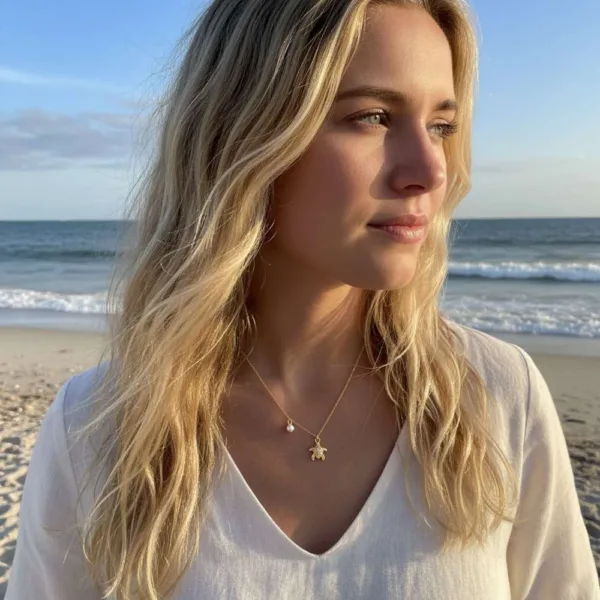 Turtle pearls χρυσό