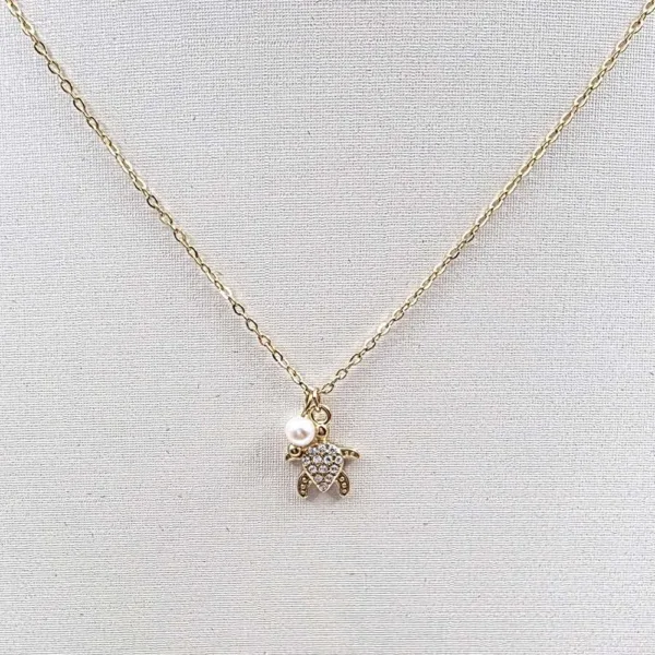Turtle pearls χρυσό