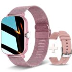 Γυναικείο smartwatch ροζ με 2 μπρασελέ 1