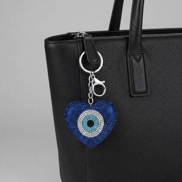 Μπρελόκ κλειδιά αξεσουάρ τσάντας charm bag μάτι γούρι στρας