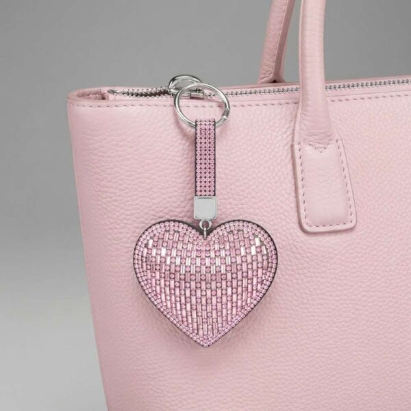 Μπρελόκ κλειδιά αξεσουάρ τσάντας charm bag ροζ καρδιά