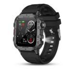 Smartwatch ασημί με παλμογράφο και φακό