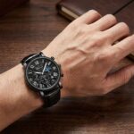 Ανδρικό ρολόϊ Moonphase celestial μαύρο