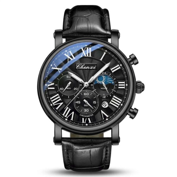 Ανδρικό ρολόϊ Moonphase celestial μαύρο