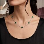 Πράσινο clover κρύσταλοι κρεμαστό γυναικείο